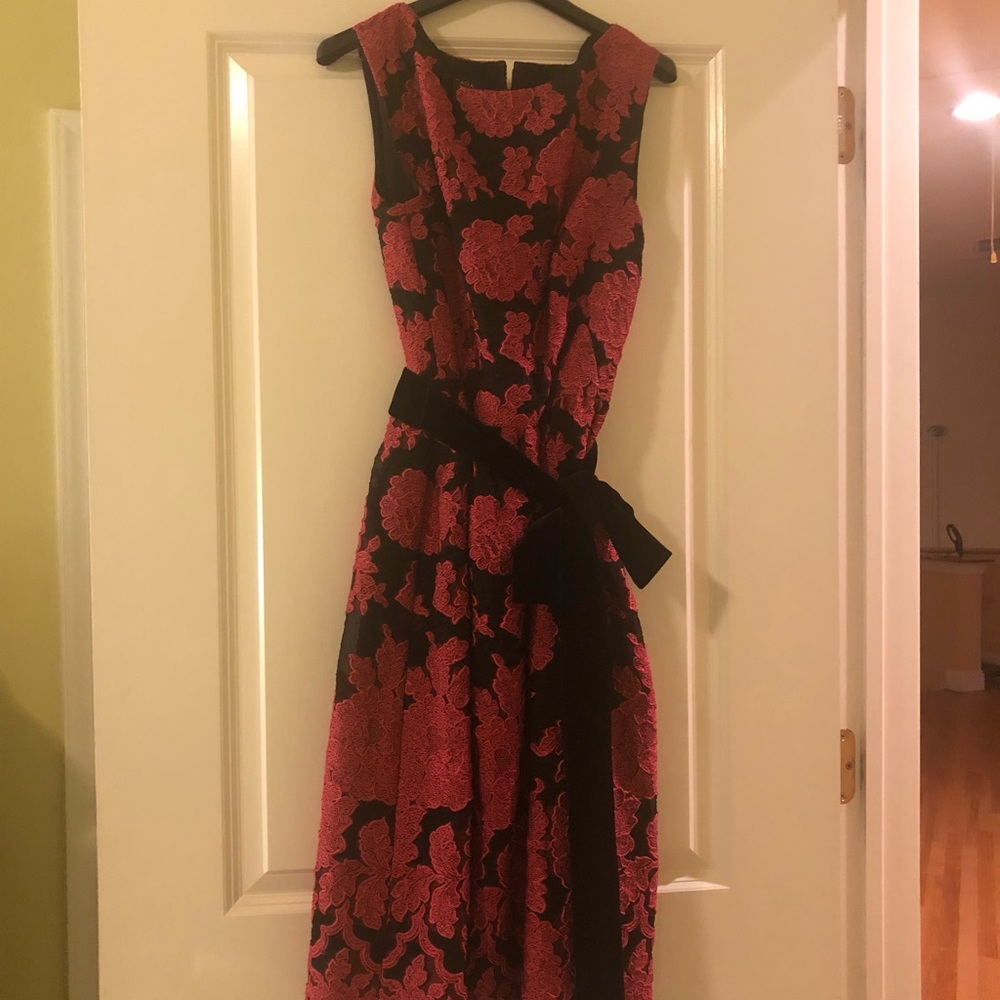 Escada Black Floral Lace Dress